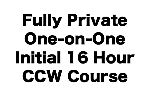 Private One-on-One CCW Class (16 Hours)
