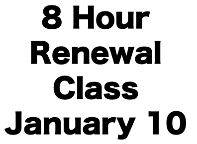 8 Hour CCW Renewal Class (January 10)