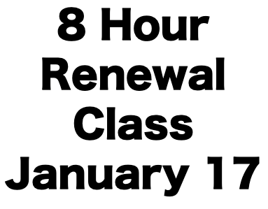 8 Hour CCW Renewal Class (January 17)