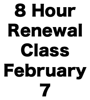 8 Hour CCW Renewal Class (Feb. 7)