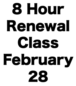 8 Hour CCW Renewal Class (Feb. 28)