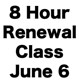 8 Hour CCW Renewal Class (June 6)